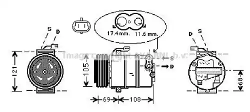 компрессор кондиционера Opel OLAK316 PRASCO