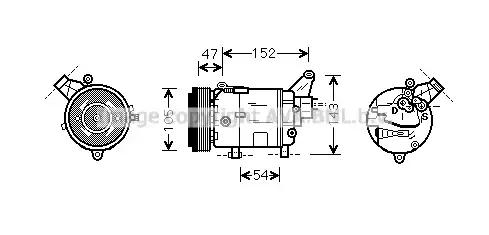 компрессор кондиционера! DELPHI\ Mini Cooper 1.4/1.6i 01-07 BWAK076 AVA