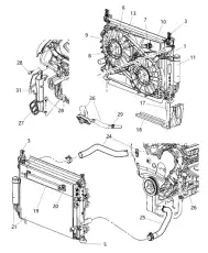 Шланг радиатора 04596861AC DODGE