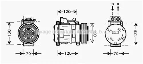 компрессор кондиционера MB MSK057 PRASCO