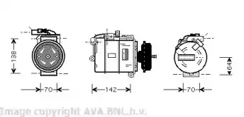 компрессор кондиционера VW VWK087 PRASCO