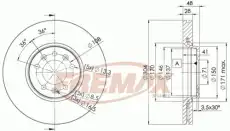 Тормозной диск FREMAX BD-4755 вентилируемый ,