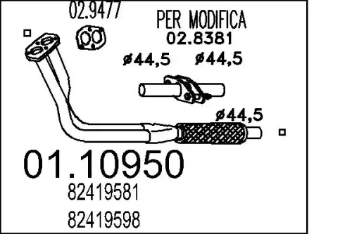 Рулевая тяга MTS 01.10950
