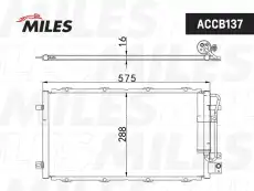 Радиатор кондиционера (конденсатор) MILES ACCB137