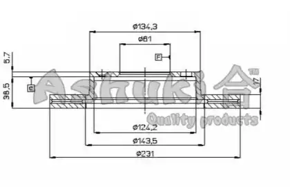 Тормозной диск ASHUKI H035-04