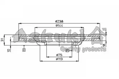 Тормозной диск ASHUKI M605-01