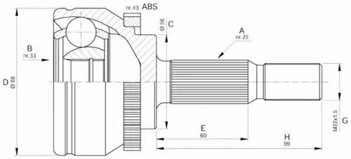 Рулевой наконечник OPEN PARTS CVJ5574.10