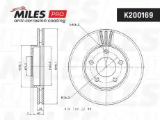 Тормозной диск MILES K200169