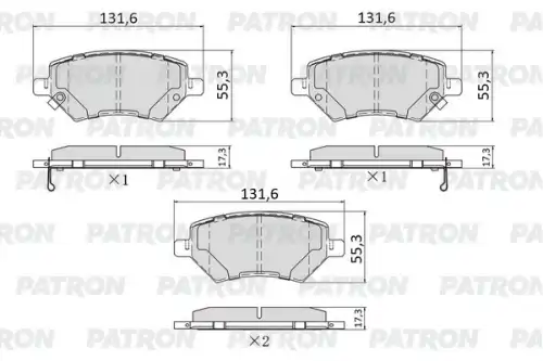 Тормозные колодки дисковые PATRON PBP314