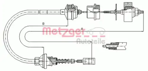 Трос сцепления METZGER 1172.3