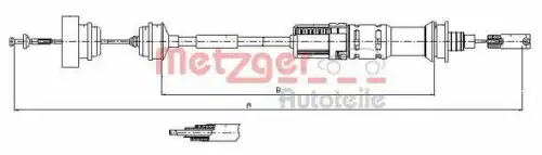 Трос сцепления METZGER 738826