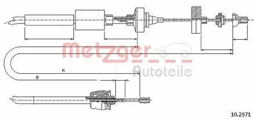 Трос сцепления METZGER 391450