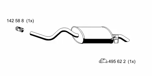 глушитель задняя часть Ren 522137 ERNST