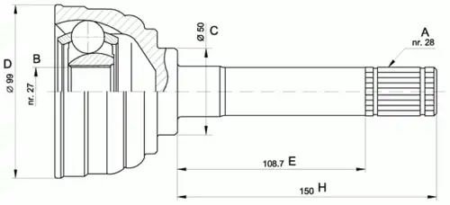 Рулевая тяга OPEN PARTS CVJ5564.10