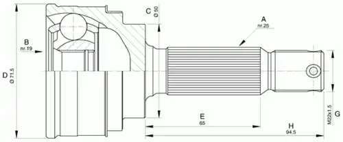 Рулевая тяга OPEN PARTS CVJ5578.10