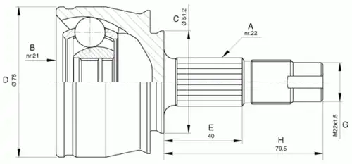 Рулевая тяга OPEN PARTS CVJ5652.10