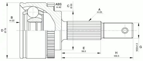 Рулевая тяга OPEN PARTS CVJ5596.10