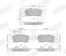 Тормозные колодки дисковые JURID 574161J