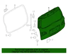 DOOR ASSY-BACK K010M-6JLAC NISSAN