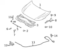 BUMPER - HOOD 65822-6LA0A NISSAN
