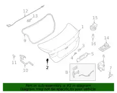 BUMPER-RUBBER,TRUNK LID 84840-6LA1A NISSAN