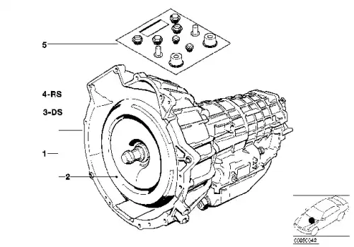 Уплотнительный комплект АКПП 'Af' !4HP22 \BMW 3' E30, 5' E28, E34, 6' E24, 7' E23, E32 24 00 1 215 579