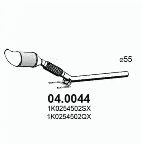 катализатор глушителя VW 04.0044 ASSO