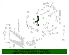 ПАТРУБОК СИСТЕМЫ ОХЛАЖДЕНИЯ VAG 8D0121055E