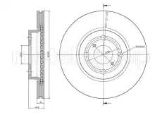 Тормозной диск METELLI 23-0879C вентилируемый , передняя ось