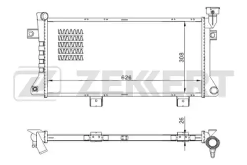 Радиатор системы охлаждения двигателя ZEKKERT MK-1121