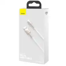 Baseus Cafule Series Metal Data Cable USB to IP 2.4A 1m White CALJK-A02