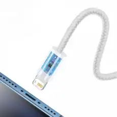 Baseus Dynamic Series Fast Charging Data Cable USB to iP 2.4A 1m White CALD000402