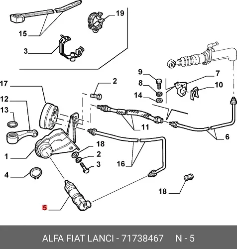 Цилиндр сцепления ALFA ROMEO 71738467