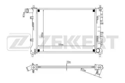 Радиатор системы охлаждения двигателя ZEKKERT MK-1259