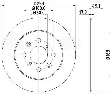 Тормозной диск TRIALLI DF 266019