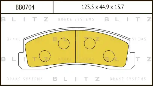 Тормозные колодки дисковые BLITZ BB0704