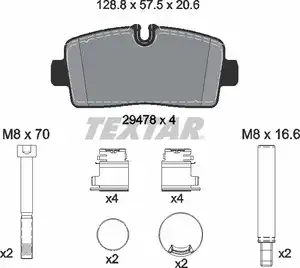 Тормозные колодки дисковые TEXTAR 2947801