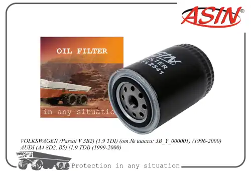 Фильтр масляный ASIN ASINFL2541