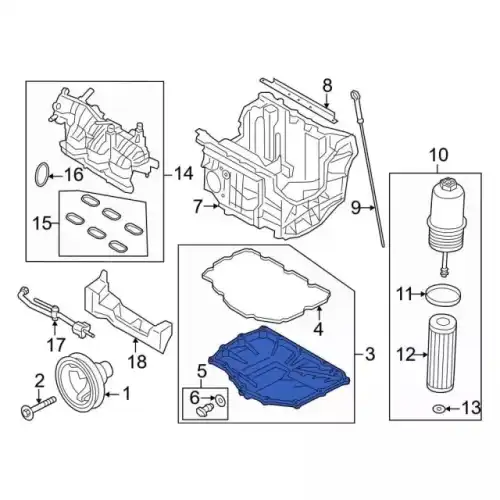 Поддон картера двигателя FORD L1MZ6675C