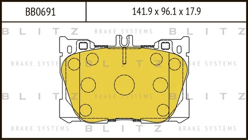 Тормозные колодки дисковые BLITZ BB0691
