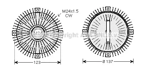 муфта вентилятора Ford FDC445 PRASCO