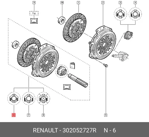 EMBRAYAGE ES 302052727R RENAULT