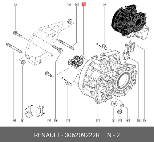 Цилиндр сцепления RENAULT 306209222R