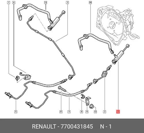 Цилиндр сцепления RENAULT 7700431845