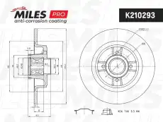 Тормозной диск MILES K210293