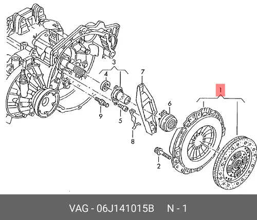 Диск сцепления VAG 06J141015B