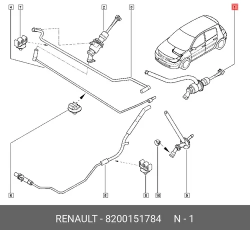 Цилиндр сцепления RENAULT 8200151784