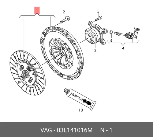 Диск сцепления VAG 03L141016M