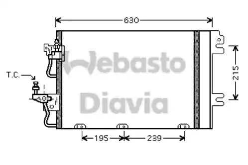 Радиатор кондиционера (конденсатор) WEBASTO 82D0226198MA