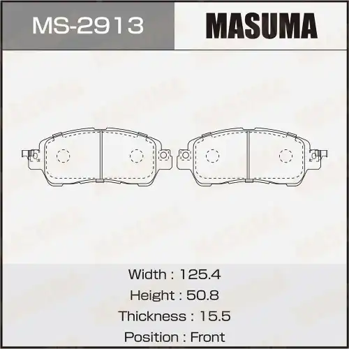 Тормозные колодки дисковые MASUMA MS-2913